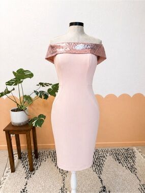 Eliza J | Dresses | Eliza J Womens Petite Sequin Blouson Halter Sheath Dress  Nwt